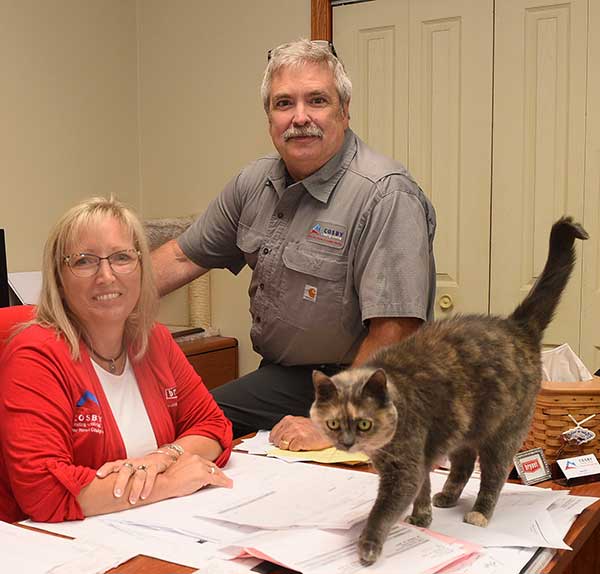 Barb & Paul Eddy with cat