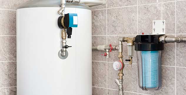 hot water heater and water softener