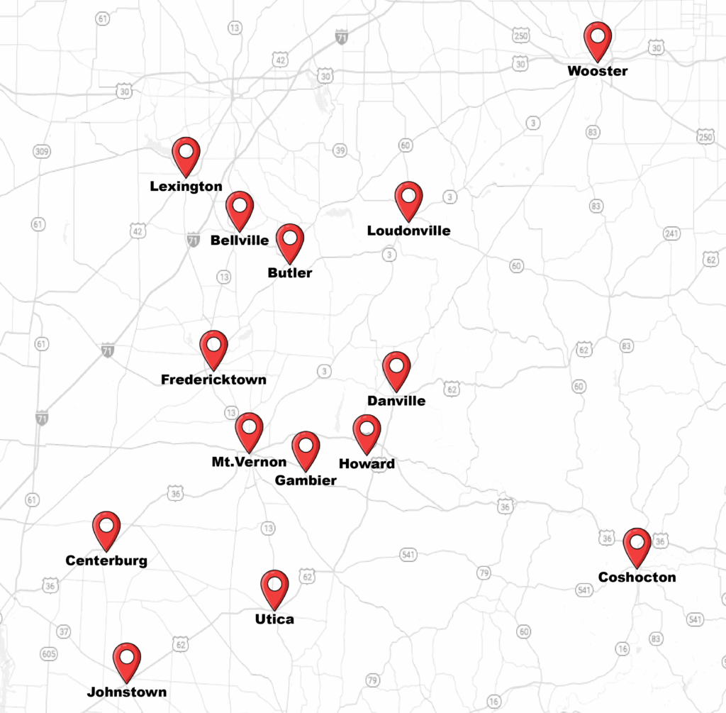 Cosby Heating and Cooling Local Service Map