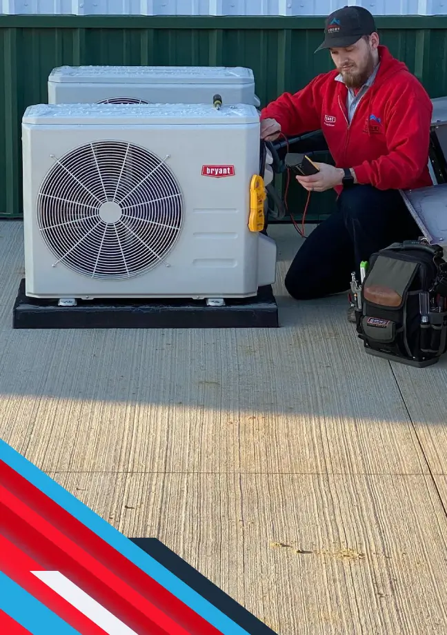 hvac tech cosby fixing mini split